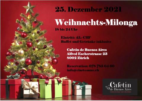 An Weihnachten Tango tanzen im Cafetin