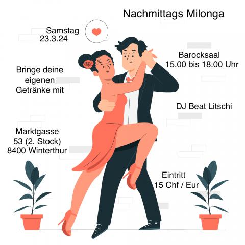 Nachmittags Milonga im Barocksaal