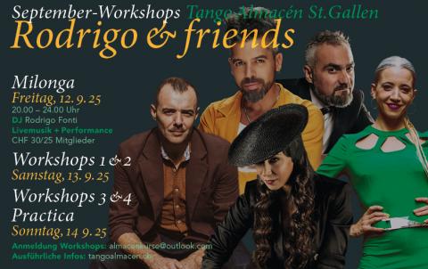 Freitags-Milonga mit DJ Rodrigo Fonti, Live-Musik mit Mariano & Agustina, Performance mit Delfina y Diego