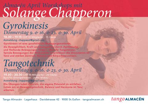 Solange bietet ihre beliebten Gyrokinesiskurse im Almacén SG an.