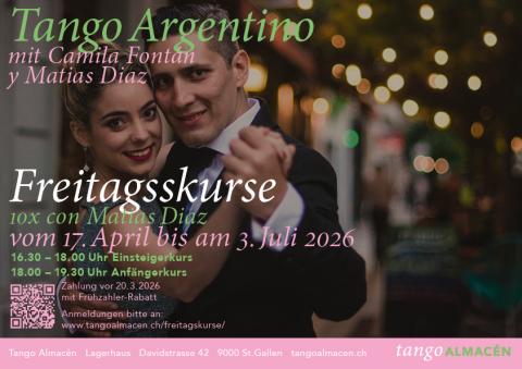 Anfängerkurs beginnt um 18.00 Uhr und dauert bis 19.30 Uhr.